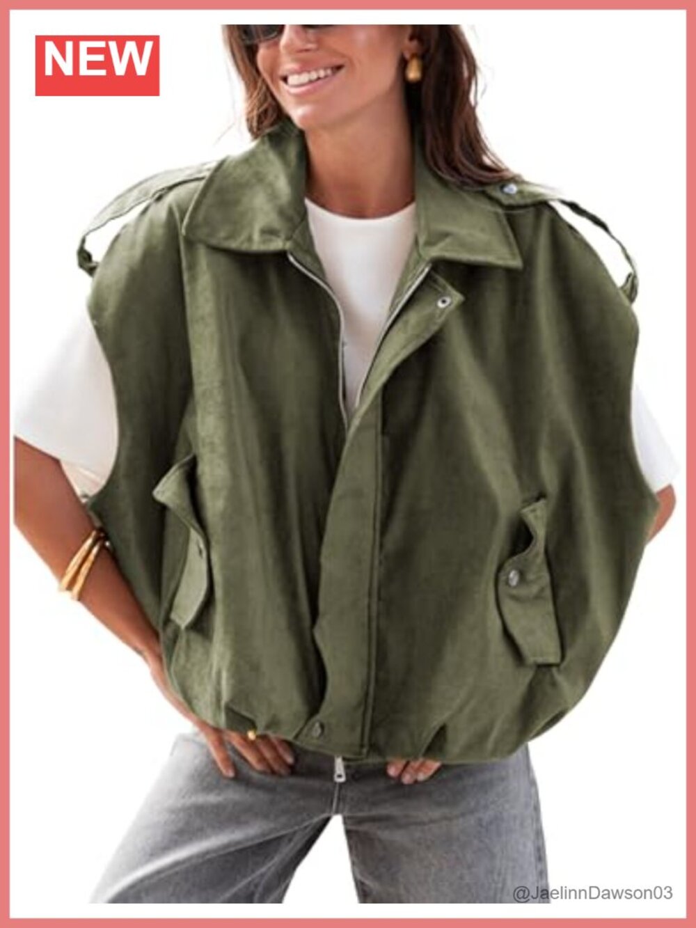 Faux Suede Cropped Vest Oversized Sleeveless Jacket